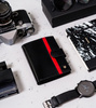 Men's Leather Wallet N4L-RVTP-2985 Black-Red