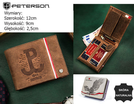 PETERSON PTN 304PW-03 2-1-4 RFID leather wallet