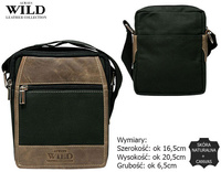 Leather+canvas bag ALWAYS WILD 251-MHC