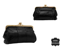 Vintage-style coin purse K09 Black No Logo