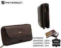 Leather bumbag PETERSON PTN 043-HUNT