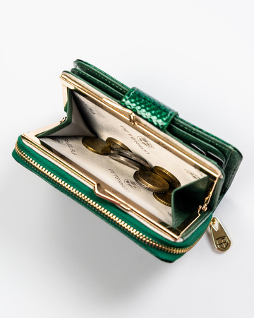 Portfel damski skórzany PTN 425214-DSL Green