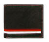 Leather Wallet N992-MHD-L Brown-White-Red