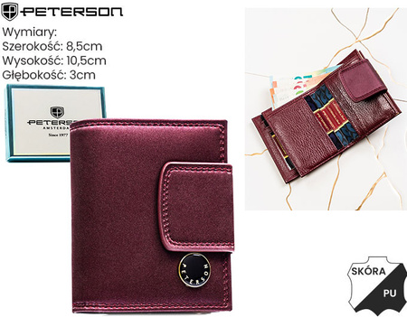 Portfel damski skóra naturalna+PU PTN PS329-HNL Purple