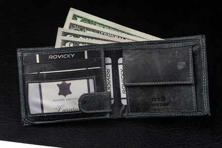 Portfel męski skórzany N0035-CHM Black