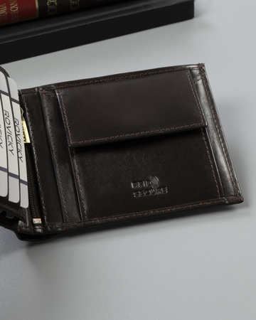 Portfel męski skórzany N01-RVT D.Brown