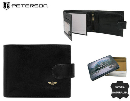 Peterson portfel skórzany PTN N992L- VT BLACK 6138