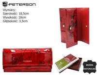 Leather wallet RFID PETERSON PTN 421028-BF