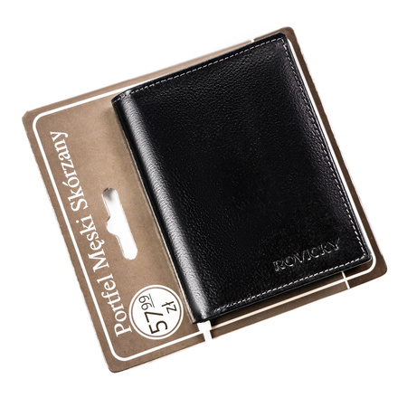 Portfel męski skórzany N4-RPVT-BL BLACK