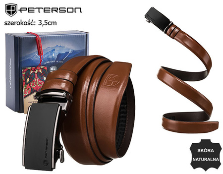 Pasek męski skórzany PTN PAS-CA3 Brown