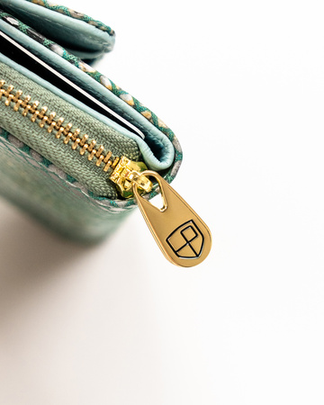 Small Women's Wallet Made of Natural Leather PETERSON PTN 423229-SFL Blue