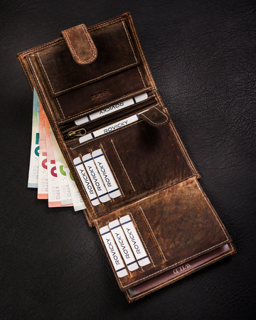 Portfel męski skórzany na blistrze N4L-CHM-BL Cognac