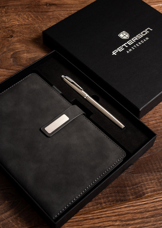 Zestaw notes + długopis PTN 123-NOT-4 Black