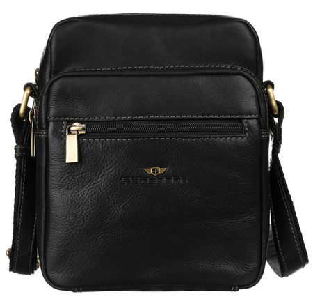 PTN TB-011-COM BLACK leather bag