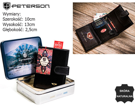 Portfel skórzany RFID PETERSON PTN 333ZA