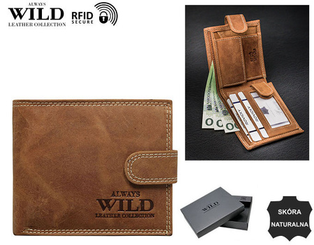 RFID leather wallet Always Wild N0035L-CHM