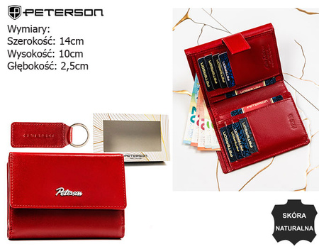 A two-piece gift set: wallet and keychain Peterson PTN SET-D-66-KCS