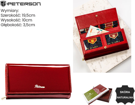 Portfel damski skórzany PTN BC-42100 Red