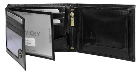 Portfel skórzany RFID ROVICKY N61-RVT D.Brown