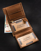 Men's Nubuck Leather Wallet for Anglers RFID N4-CHM-FISH Cognac