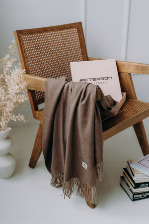 Large Women's Scarf with Fringes Peterson PTN SPV73 Brown