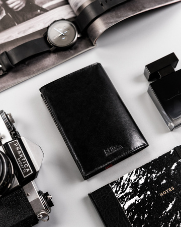 Men's leather wallet PTN N74-VTP BL-RED