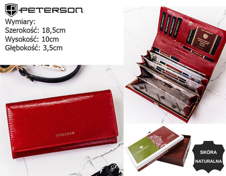 Portfel damski skórzany PTN 42122-SH Red