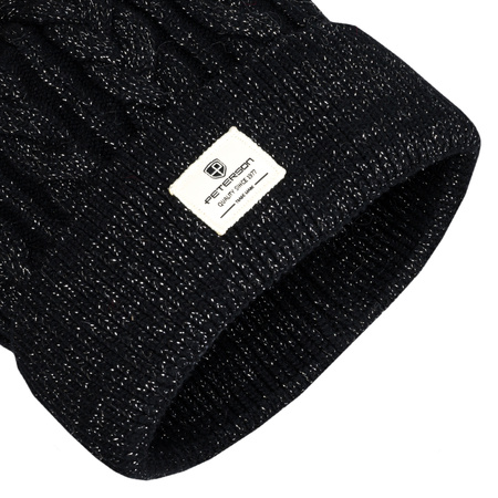 Women's Hat with Detachable Pom-Pom Peterson PTN HAT-06 Black