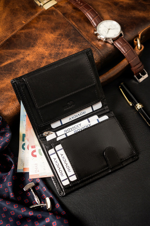 Leather wallet RV-7680056-9-BCA Black