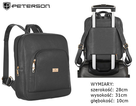 Plecak z eko skóry PTN PL-29601 Gray