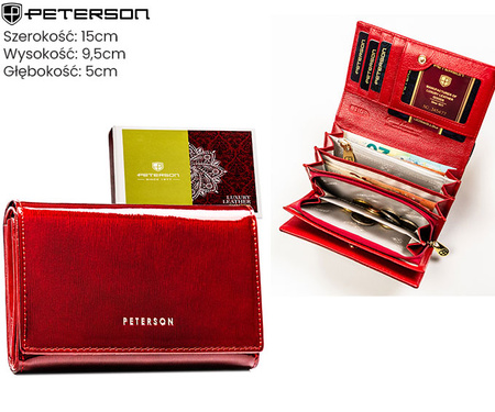 Portfel damski skórzany PTN 76112-BFBC Red