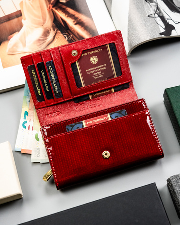 Portfel damski skórzany PTN 76112-SBR Red