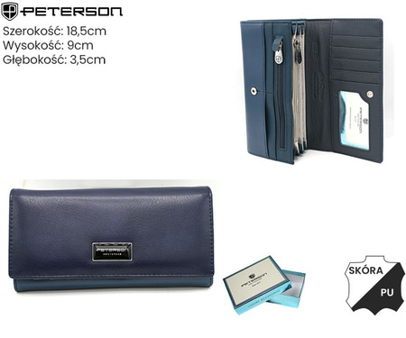 Portfel damski skóra+PU PTN PX27-F773 Navy
