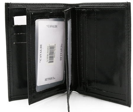 Portfel męski eko na blistrze F18-054-BL Black