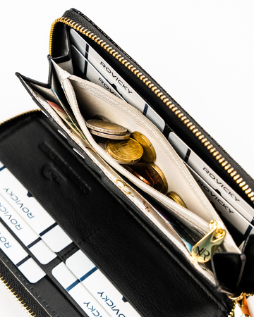 Portfel damski skórzany RH-25-1-RS Black