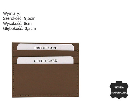Skórzane etui na karty CC323-ACL D.Beige