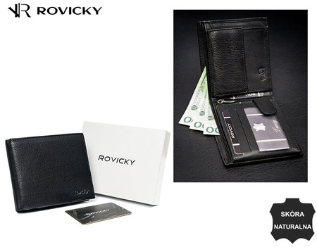 Portfel skórzany RFID ROVICKY N992-PZ-CCR-RFID