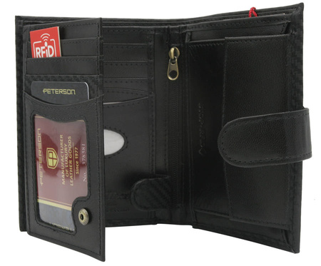 Portfel skórzany PTN 333Z-CA-6600 BLACK