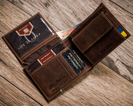 PETERSON PTN 1517-P-UP UA RFID leather wallet