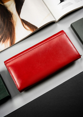 Leather Horizontal Women's Wallet with Clasp - 4U CAVALDI R-RD-12-GCL RFID STOP