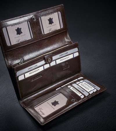 Portfel damski skórzany CPR-8787-BAR Brown