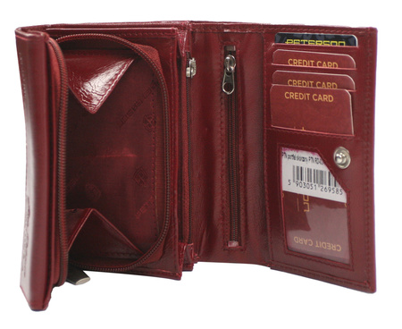 Portfel damski skórzany PTN RD-02-NGV Burgundy