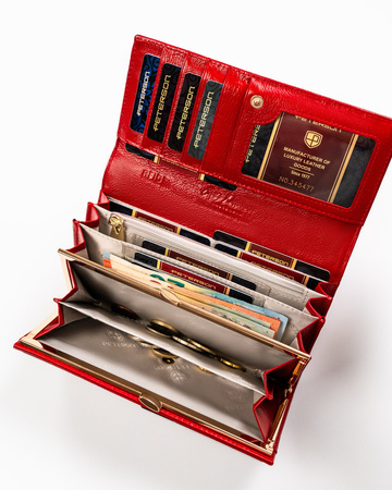 Portfel damski skórzany  PTN 42122-SAF Red