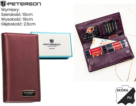 Portfel damski skóra naturalna+PU PTN PS1431-HNL Purple 