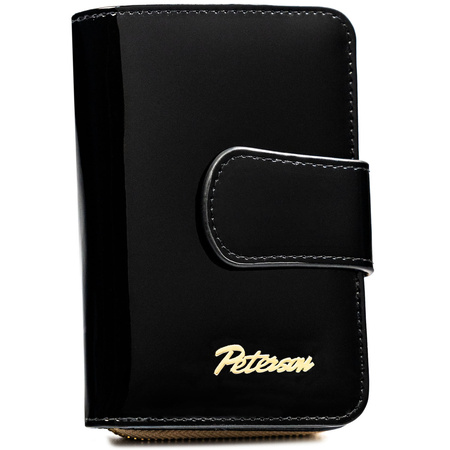 Portfel damski skórzany PTN LJ-425214 Black-Gold