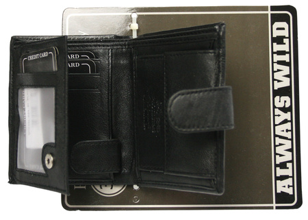 Portfel męski skórzany Blister N0036L-GPL Black
