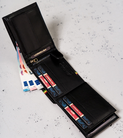 Portfel męski skórzany Reggae PTN 304RA Black