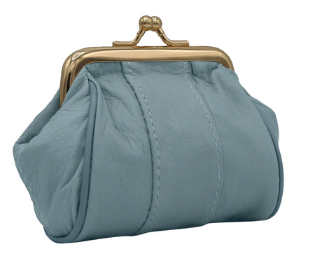 Portmonetka skórzana 662 L.Blue