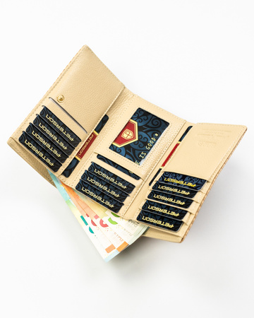 Portfel damski skóra+PU PTN PS108-CRV Khaki