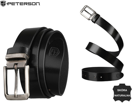 Pasek męski skórzany PTN LTP-09 Black
